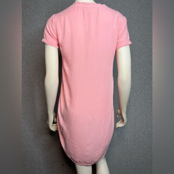 Anthropologie Cloth & Stone Shirt‎ Dress Womens Size XS Pink V Neck - Picture 3 of 8